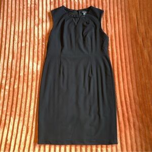 Nine West Black Midi Dress with Studded Detail